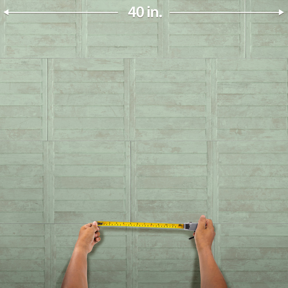 Habanera Decor Verde 11-7/8 in. x 35-1/2 in. Ceramic Wall Tile