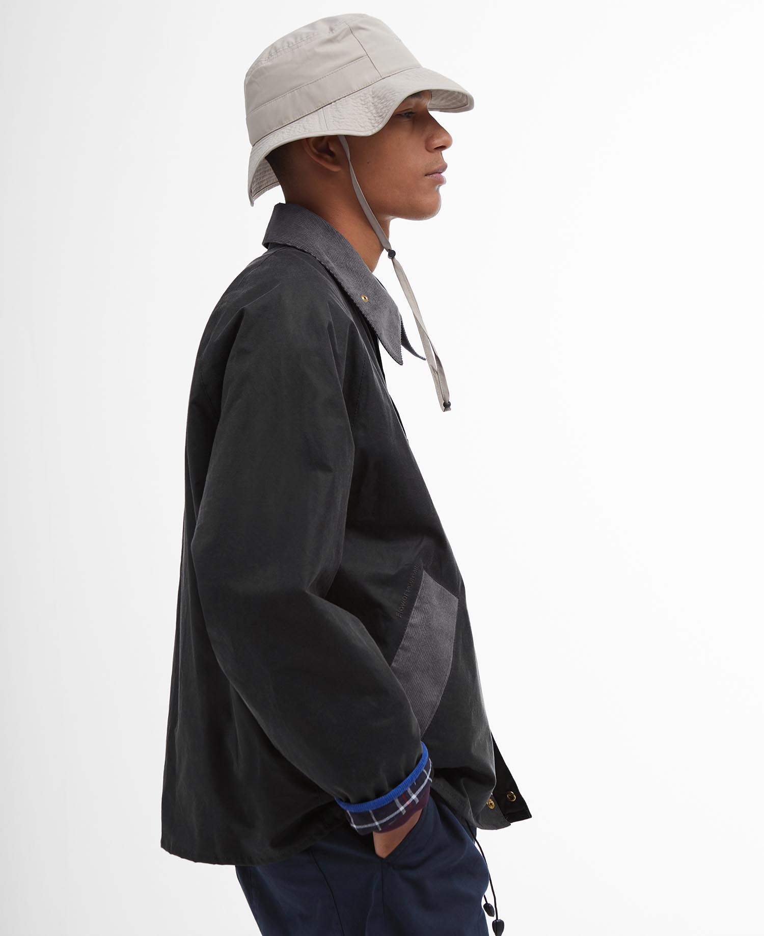 Barbour x Flower Mountain Oversized Transport Waxed Jacket image number 3