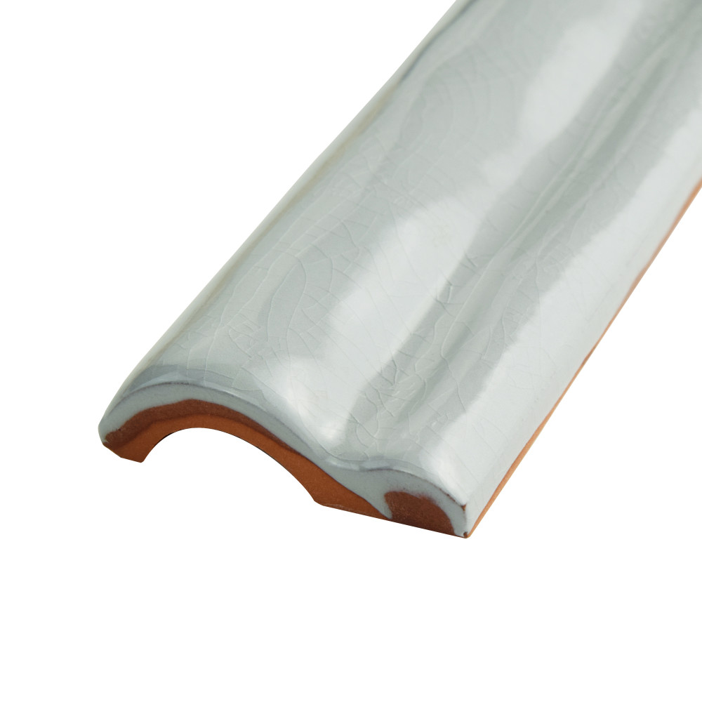 Antic Craquelle Moldura Gris Soho 2 in. x 6 in. Ceramic Wall Trim