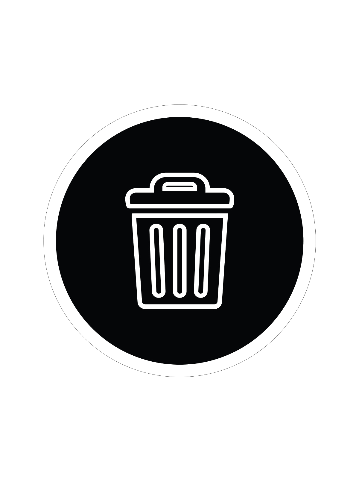 EURO – Label – Waste – Black-White