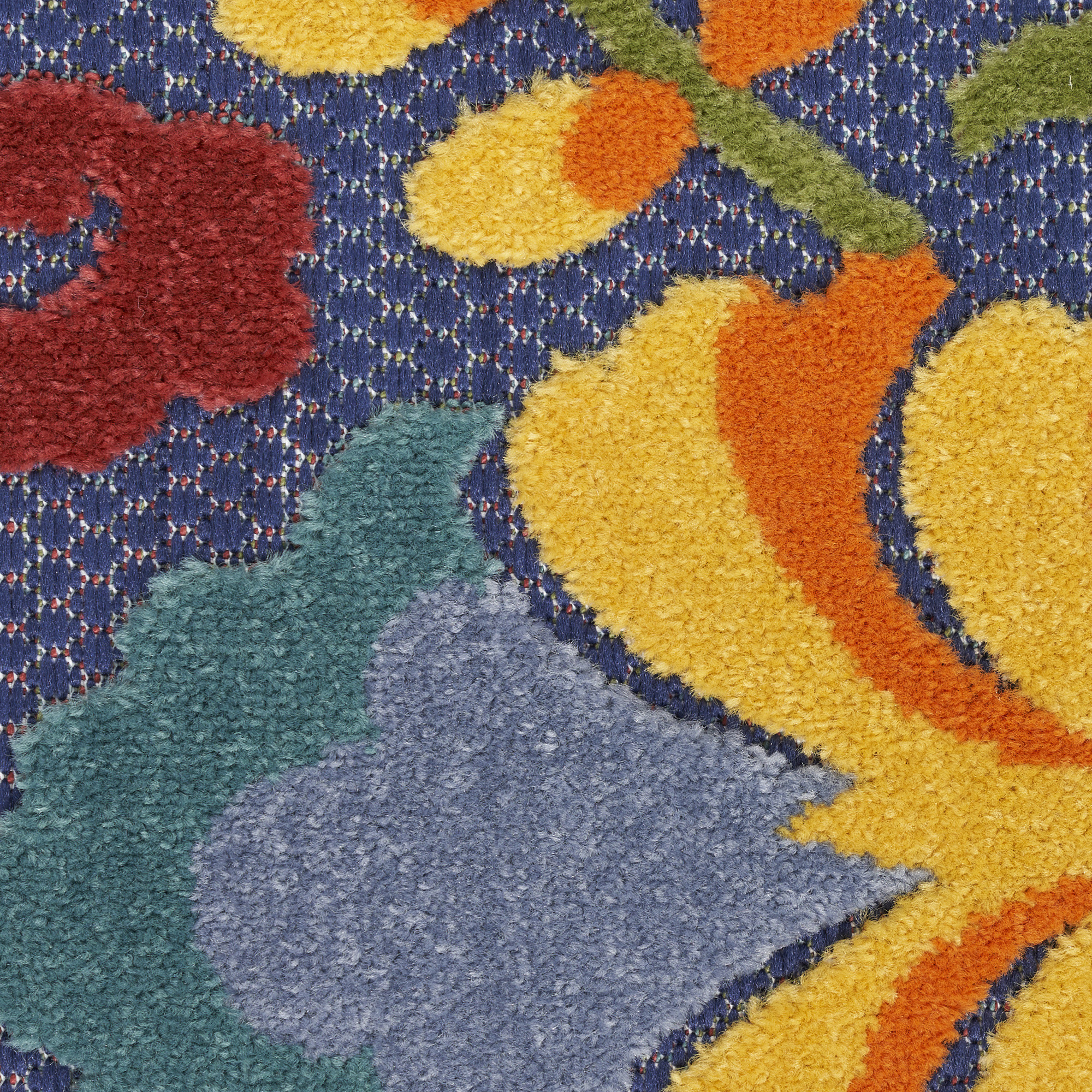Nourison Aloha 6' x 9' Navy Multicolor Outdoor Rug