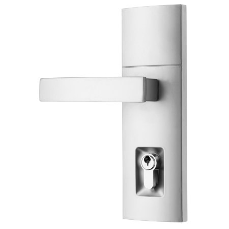 Trilock Contemporary Angular Double Cylinder Entrance Lever Set