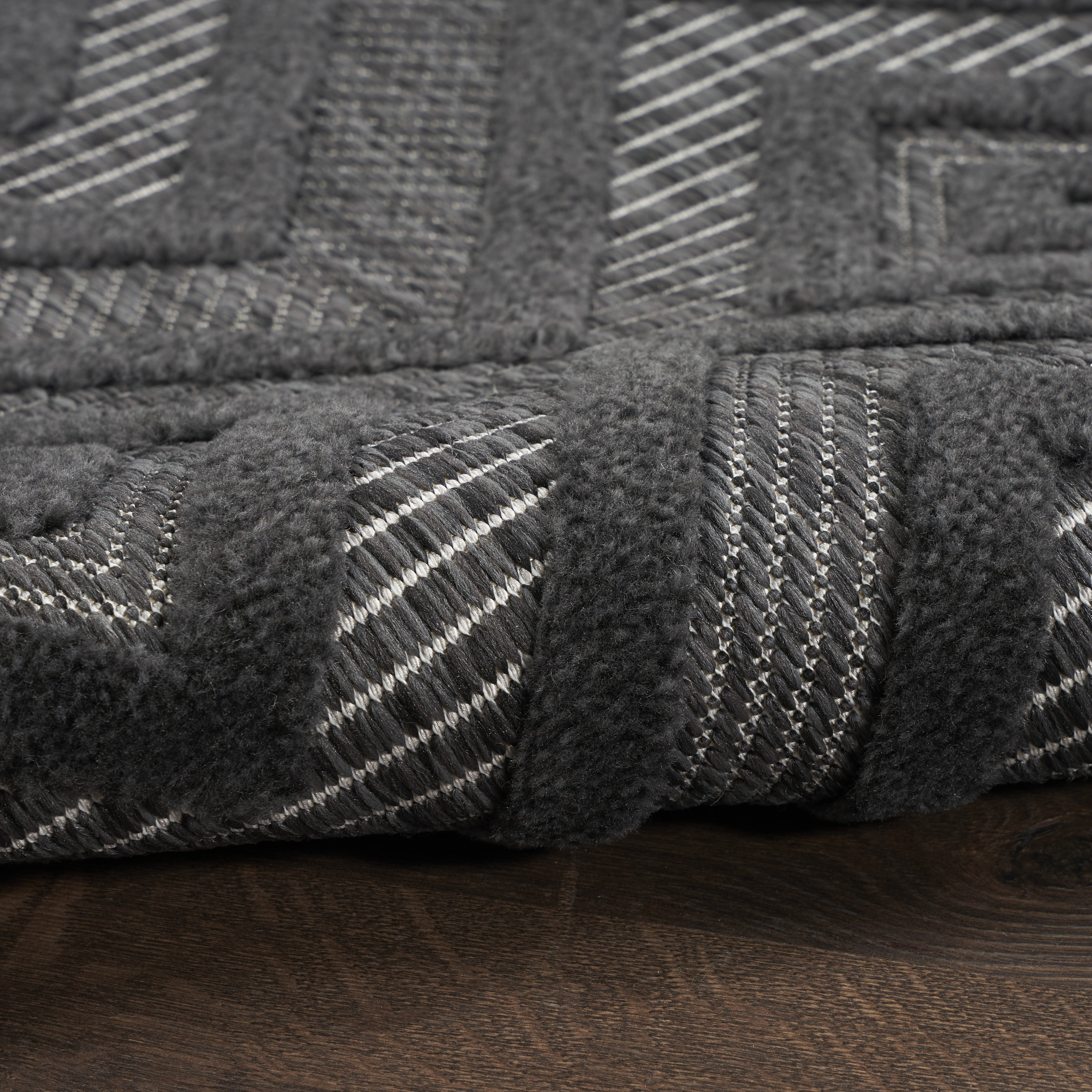 Nourison Versatile 7' x 10' Charcoal Black Modern Rug