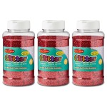 Charles Leonard Creative Arts&trade; Glitter, 1 lb. Bottle, Red, Pack of 3 CHL41130-3