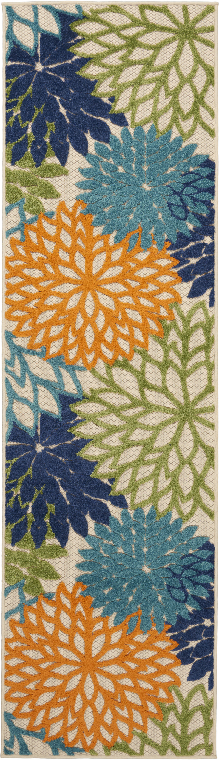 Nourison Aloha 2' x 6' Multicolor Tropical Rug