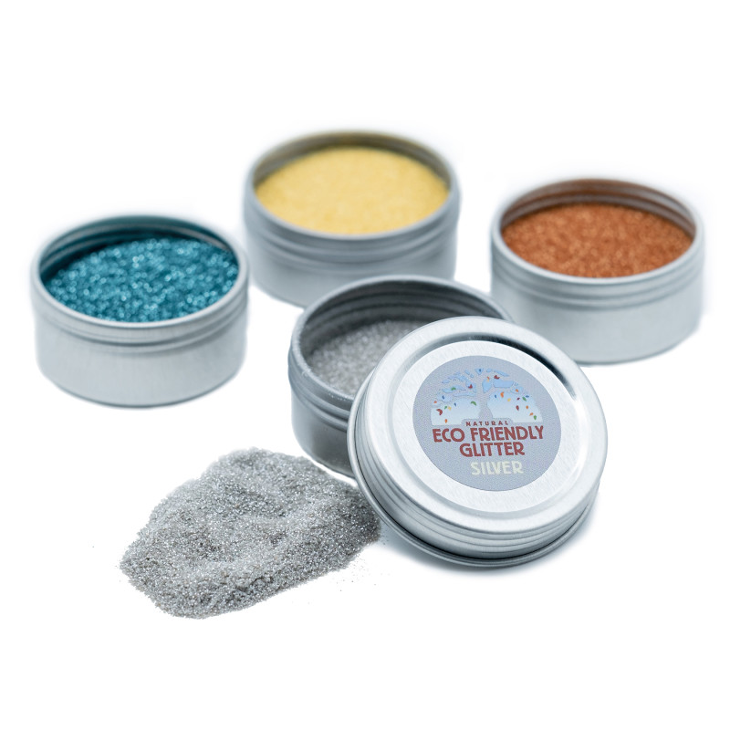 Eco-Friendly Cosmetic Glitter, Assorted Colors, Set of 4