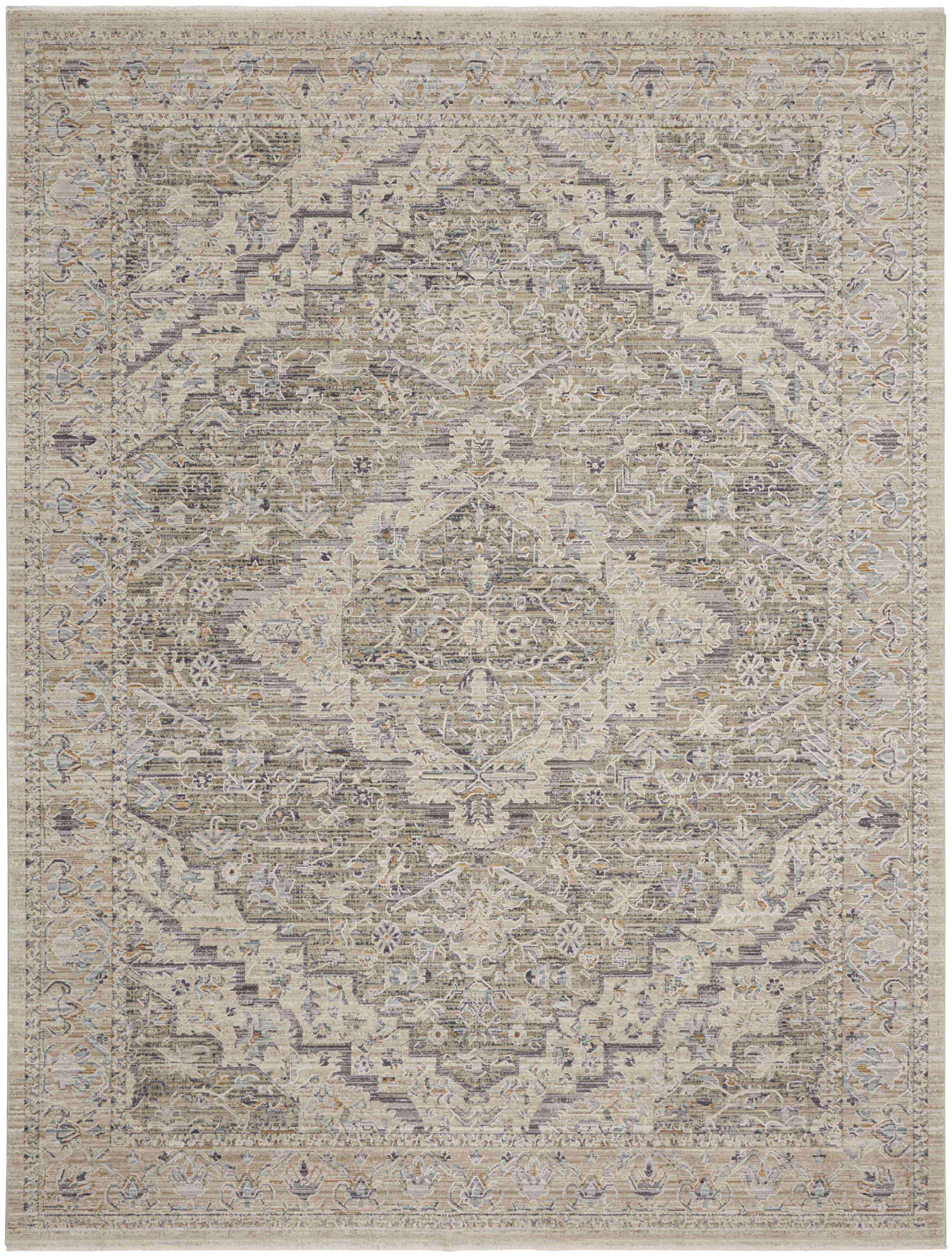 Nourison Lynx 12' x 15'9" Ivory Taupe Vintage Indoor Rug