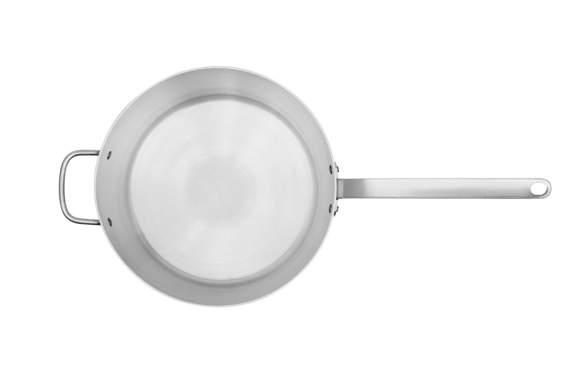 3 ¾-quart Wear-Ever® tapered aluminum saucepan with natural finish and plated handle