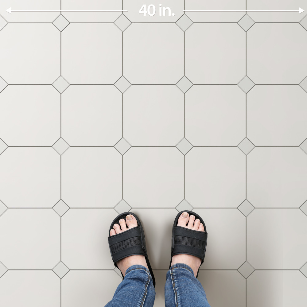 Vaudeville Octagon Nacar 7-7/8 in. x 7-7/8 in. Porcelain Floor and Wall Tile