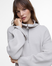 Franchesca Half-Zip Jumper Silver Cloud