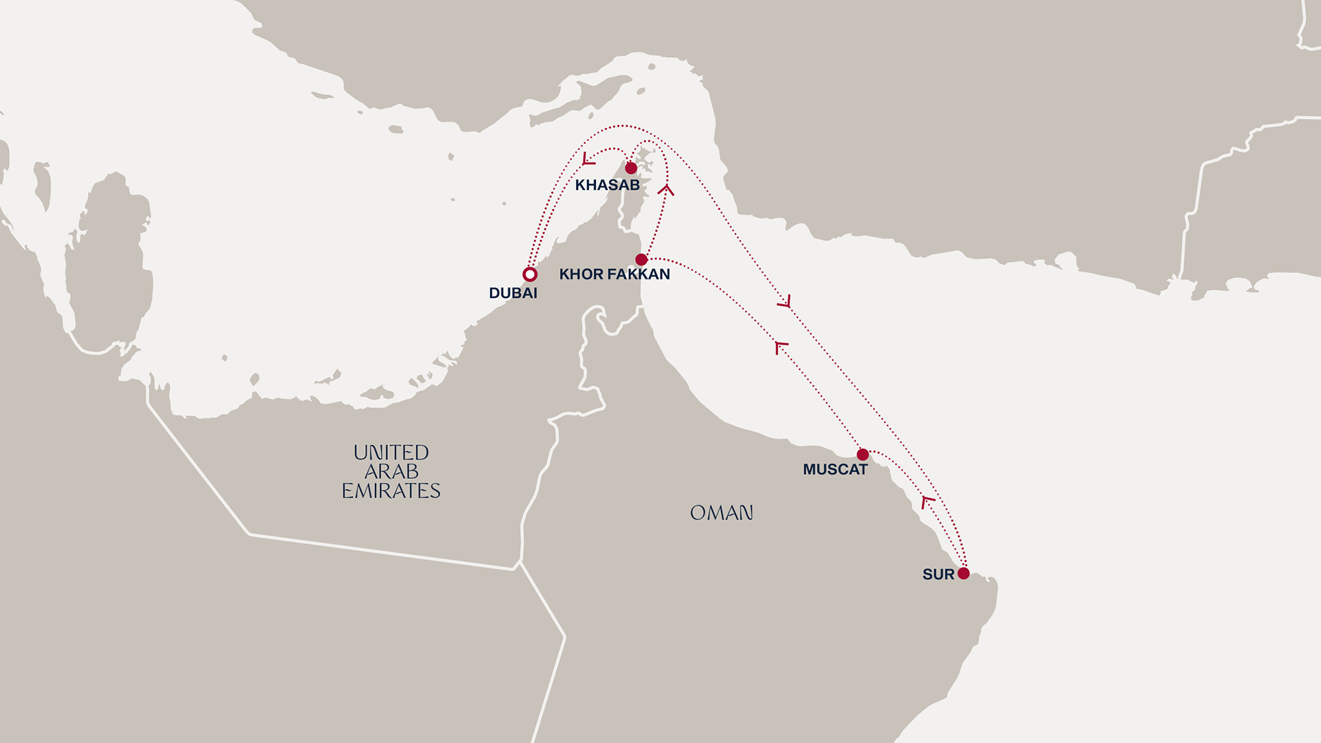 Itinerary map