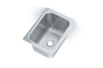 13" x 17" x 6-3/16" single-bowl stainless steel drop-in sink with 3-1/2" drain opening