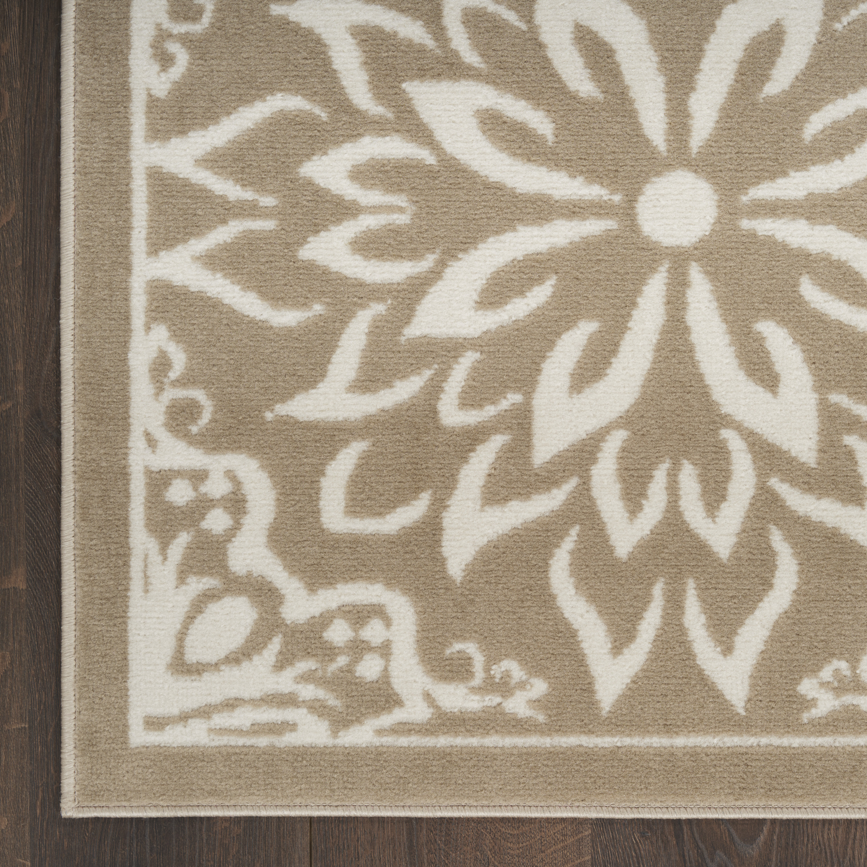 Nourison Jubilant 6' x 9' Taupe Farmhouse Indoor Rug