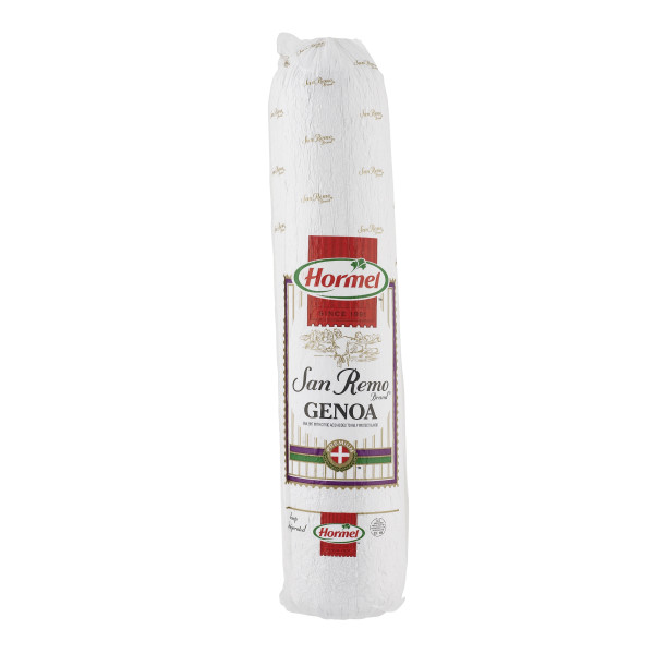 SAN REMO BRAND(r) Genoa Salami, 4 pc . C1CB - Front Center Inner Pack (Hi Res)