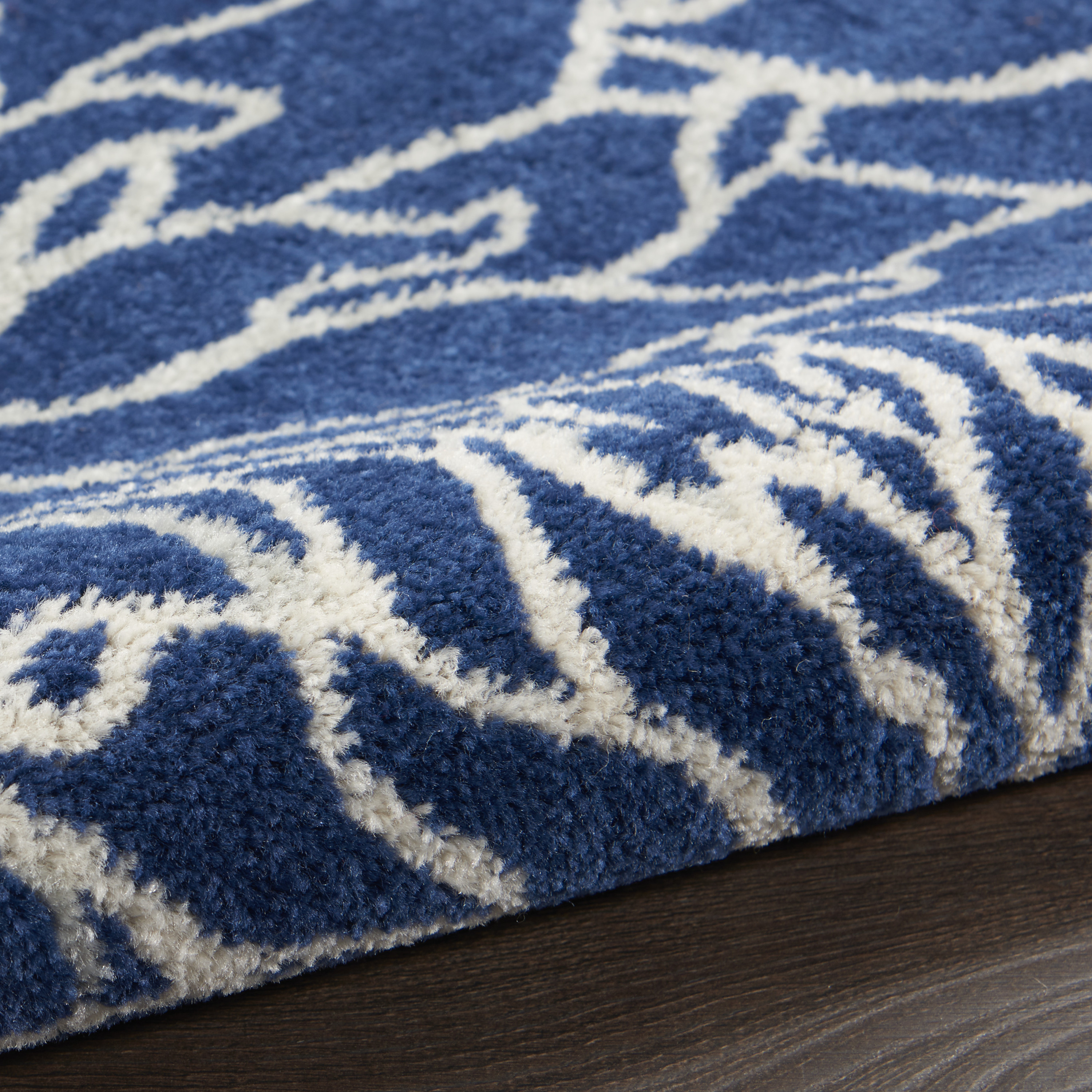 Nourison Passion 1'10" x 6' Navy Ivory Contemporary Indoor Rug