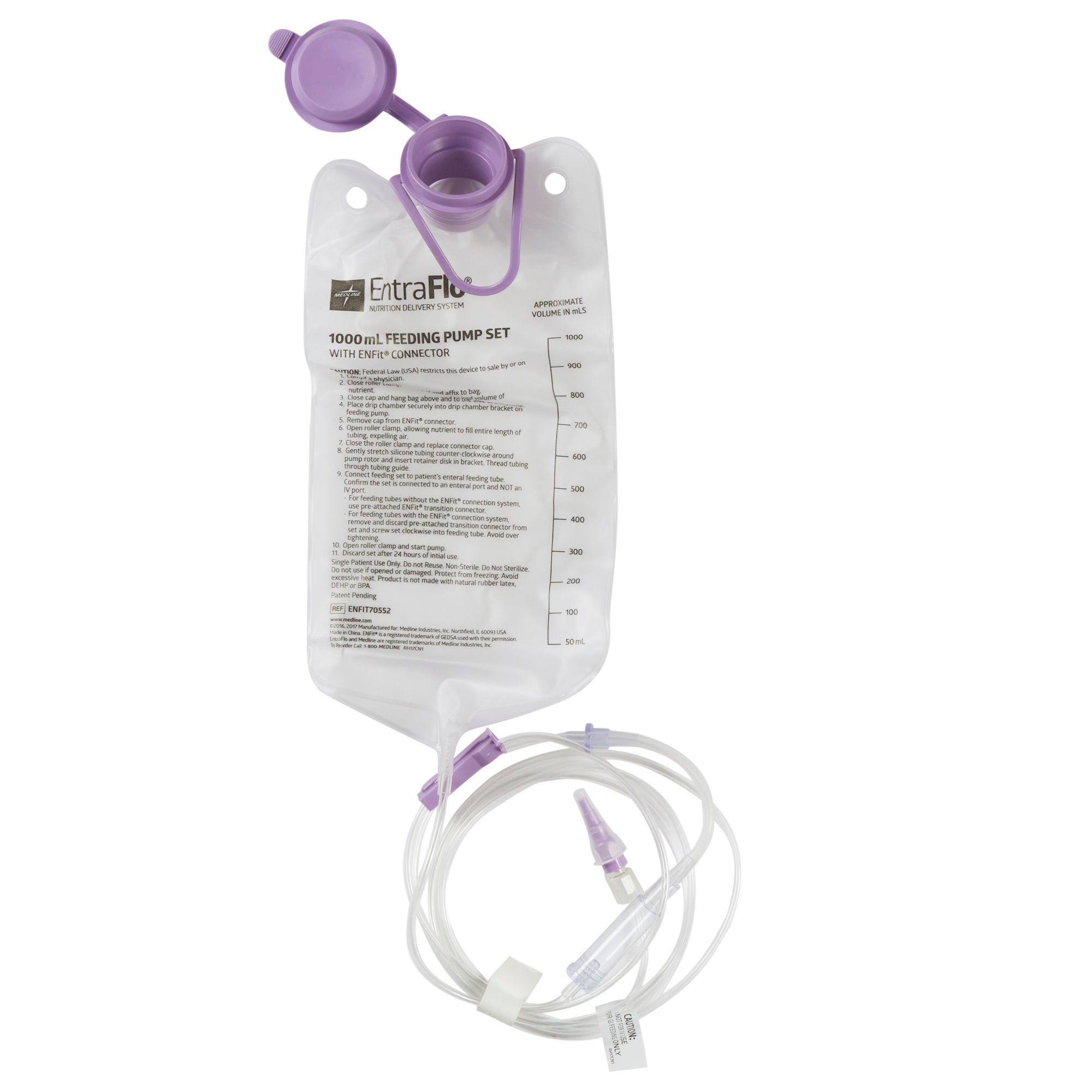 Medline PUMP SET, ENTRAFLO W/ENFIT 1000ML (30/CS)