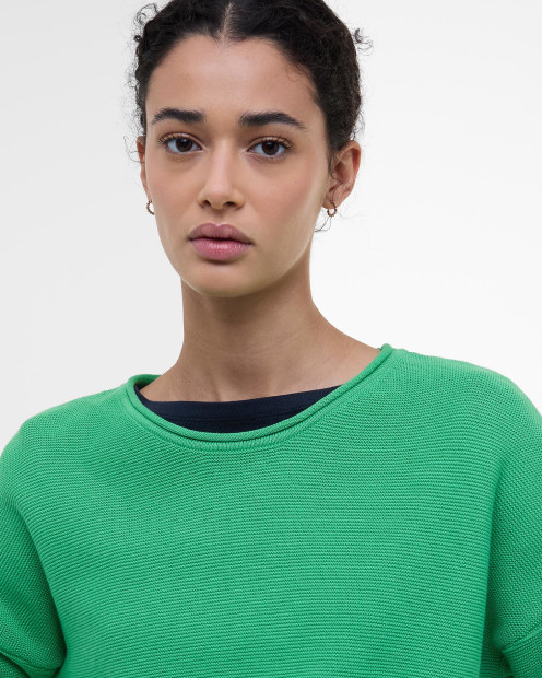 Marine Crew Neck Jumper Kelly Green