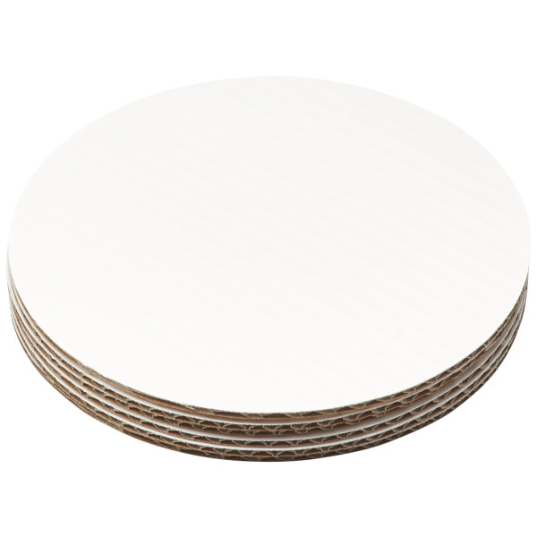 7" Round Waxed Corrugated Cake Board