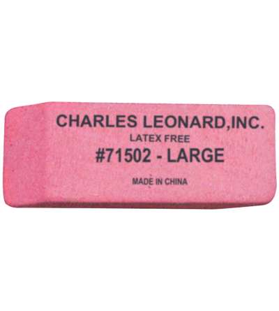 Synthetic Wedge Pink Erasers, Large, Box of 12