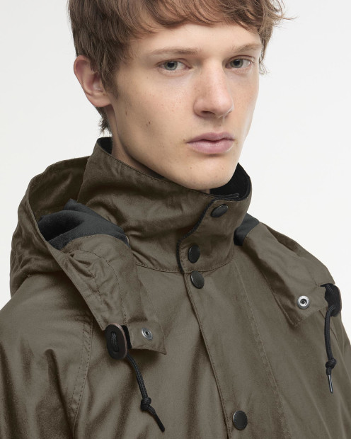 Barbour for Margaret Howell Waxed Parka Kelp