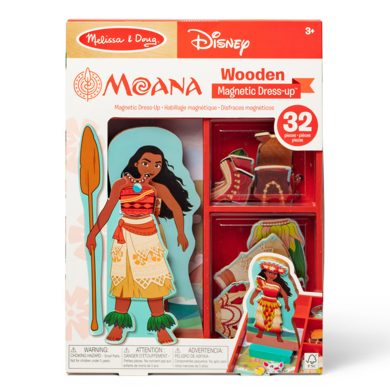 Disney Princess Moana Wooden Magnetic Dress-Up Play Set