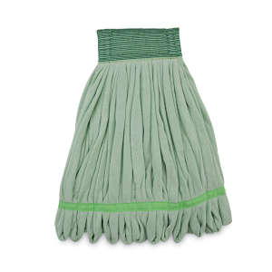 Boardwalk, Looped-End, 5" Headband, Microfiber, Green, Wet Mop