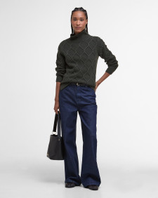 Burne Roll Neck Jumper Olive