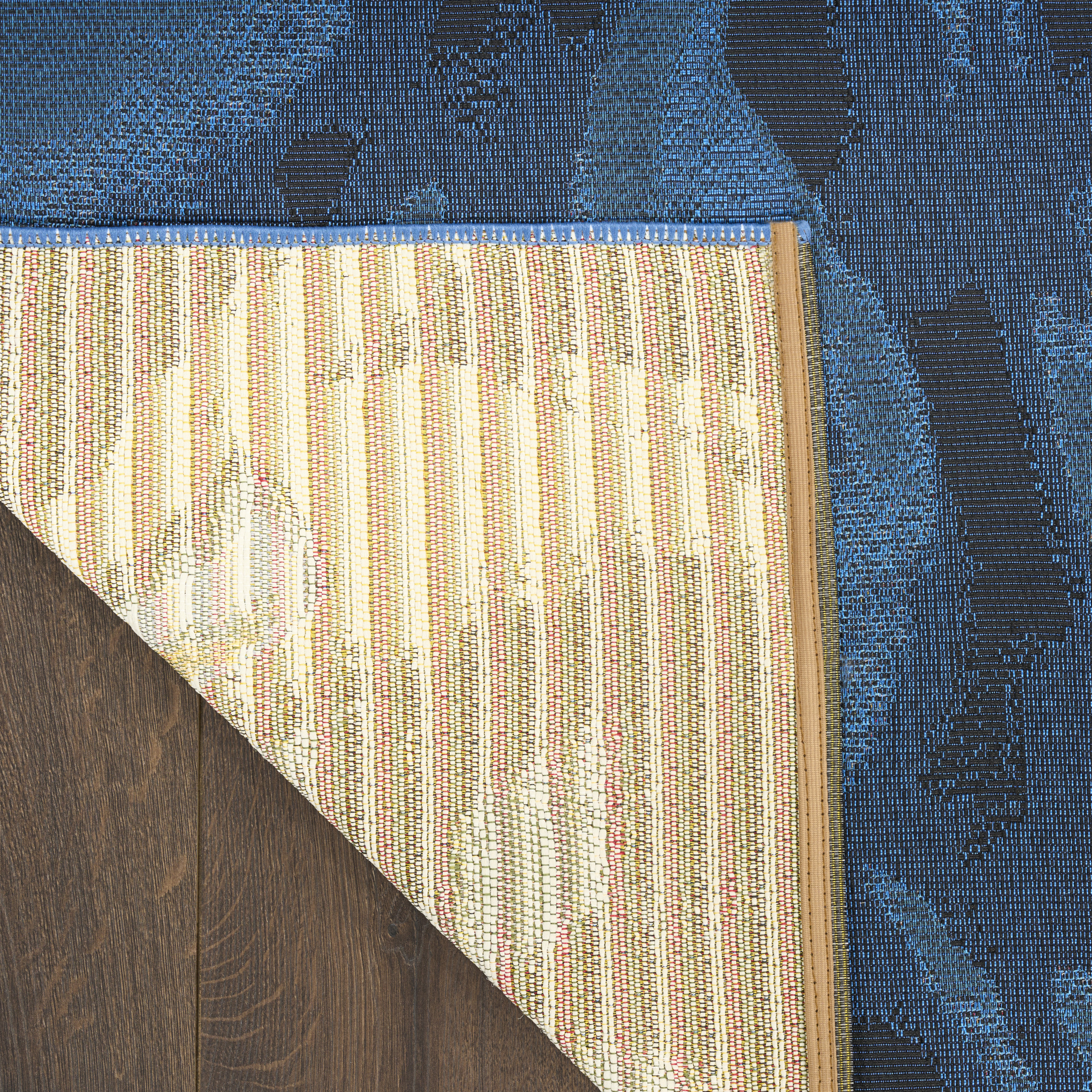 Nourison Color Splash 7'10" x 9'10" Blue Ivory Modern Rug