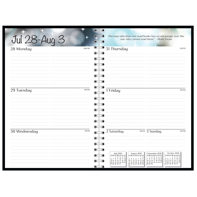 Academic Weekly Assignment Book, Black