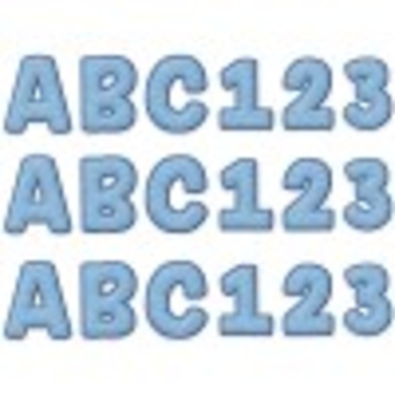 A Close-Knit Class Blue Felt Deco Letters, 179 Per Pack, 3 Packs