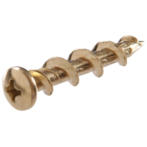 WALLDOG Screw & Anchor In One! Brass Plated Pan Head Phillips 3/16