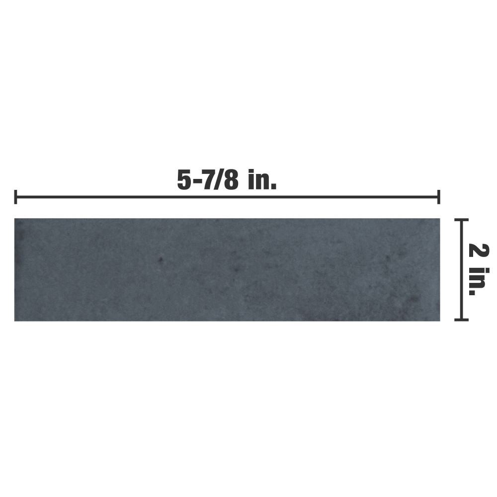 Coco Matte Blue Night 2 in. x 5-7/8 in. Porcelain Floor and Wall Tile