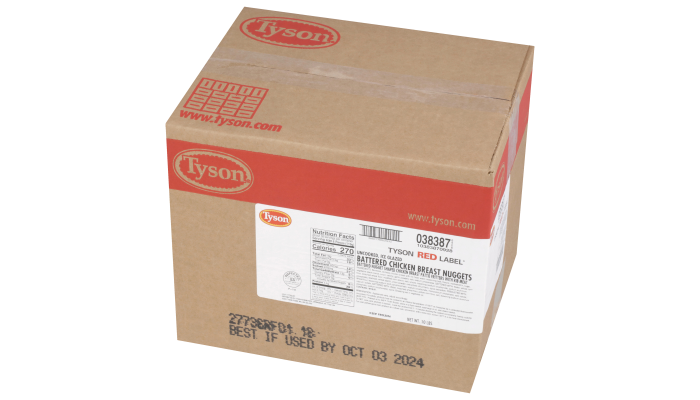 Tyson Red Label® Uncooked Tempura Battered Chicken Breast Nuggets_image_5