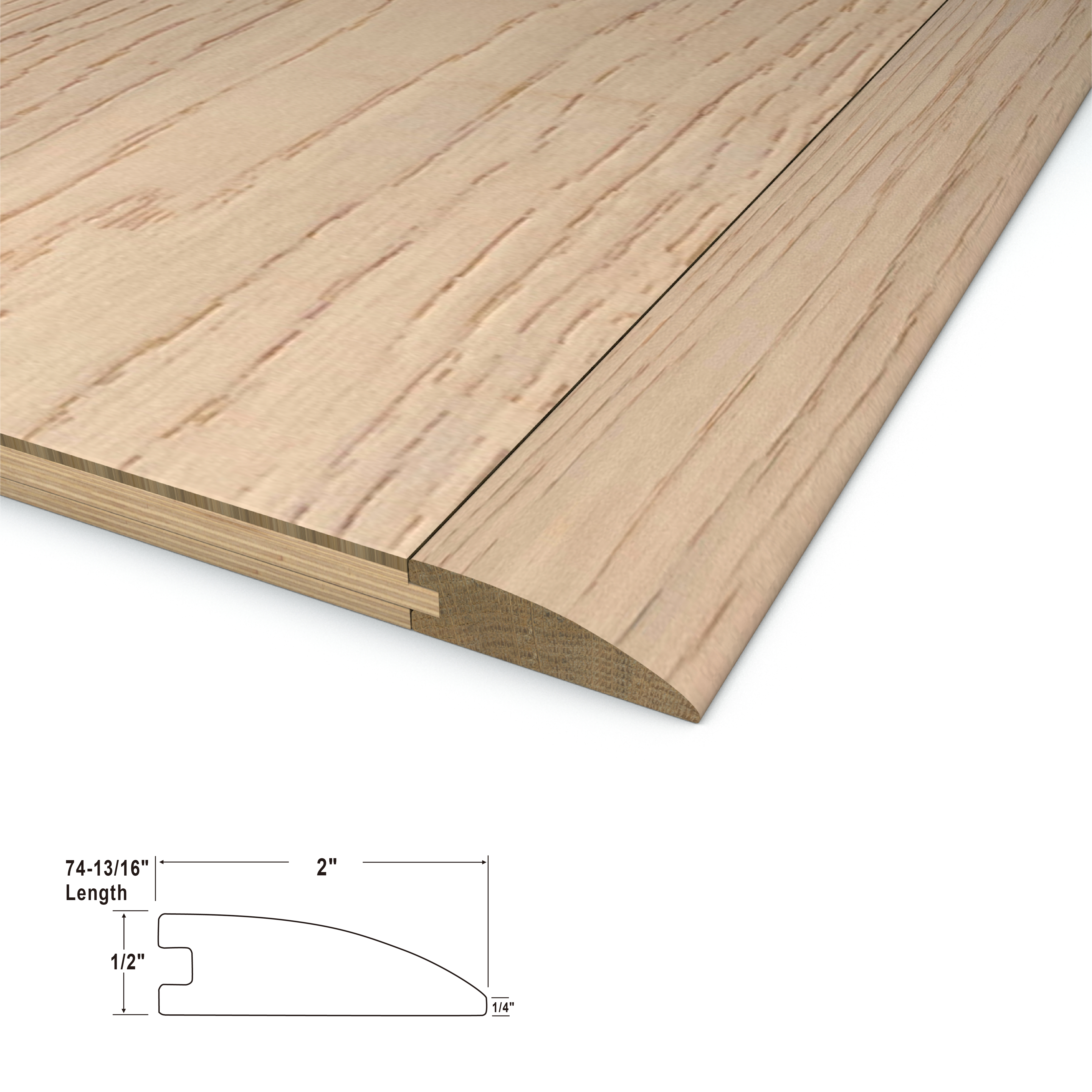 Beach Town Blanc Cali Hardwoods Reducer Flush view 3