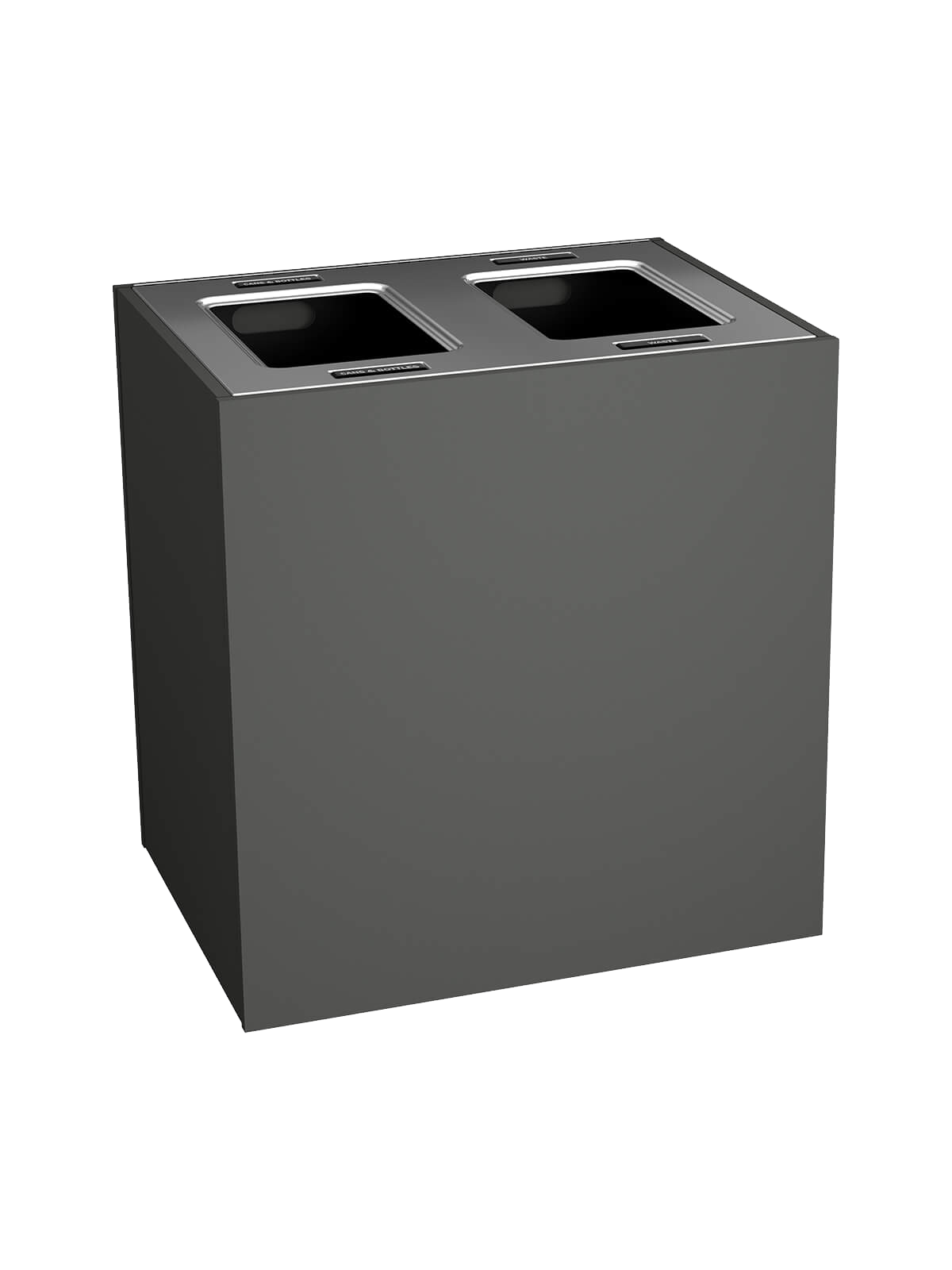 ARISTATA – Double – Kit – Xl – Cans & Bottles-Waste – Full – Slate-Stainless Steel