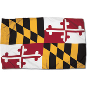 Durawavez Nylon Outdoor Flag with Heading & Grommets, Maryland, 3ft x 5ft