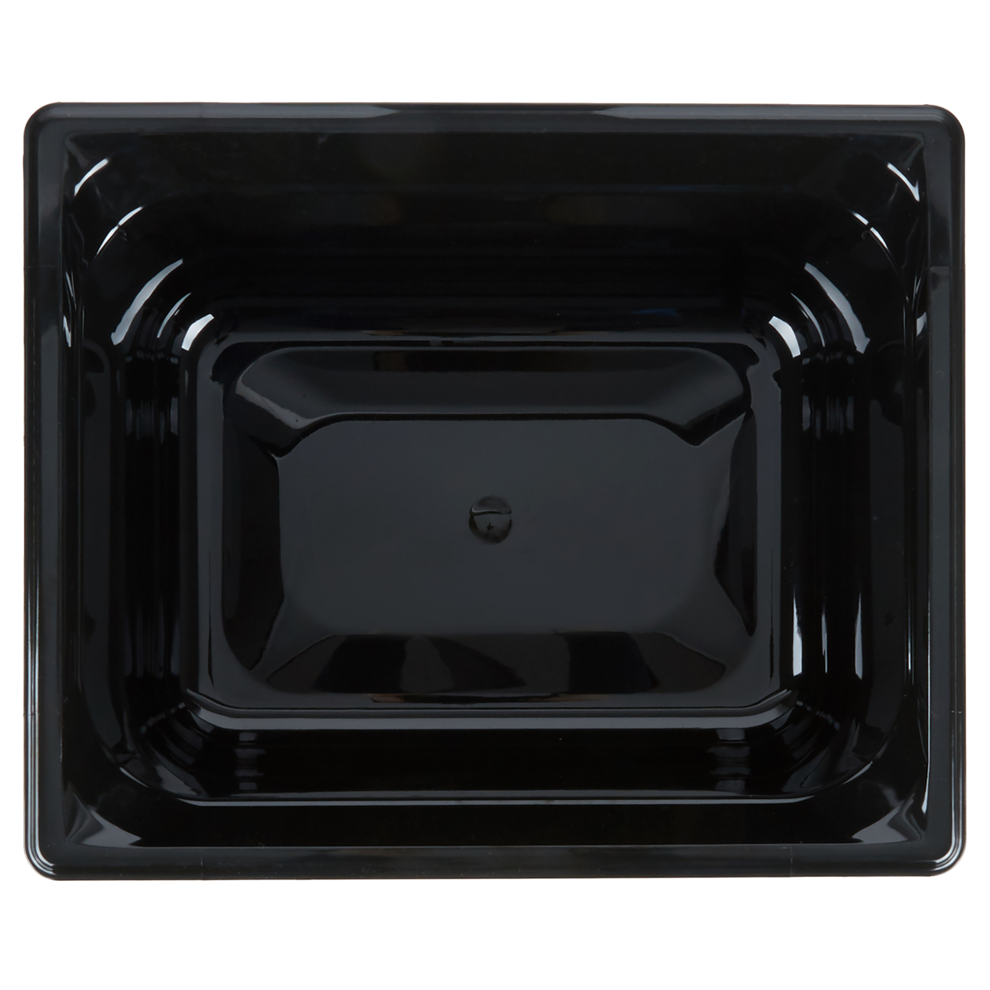 Halfsize 6inchdeep Super Pan® hightemperature plastic pan in black