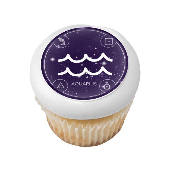 Zodiac Aquarius PhotoCake® Edible Image®