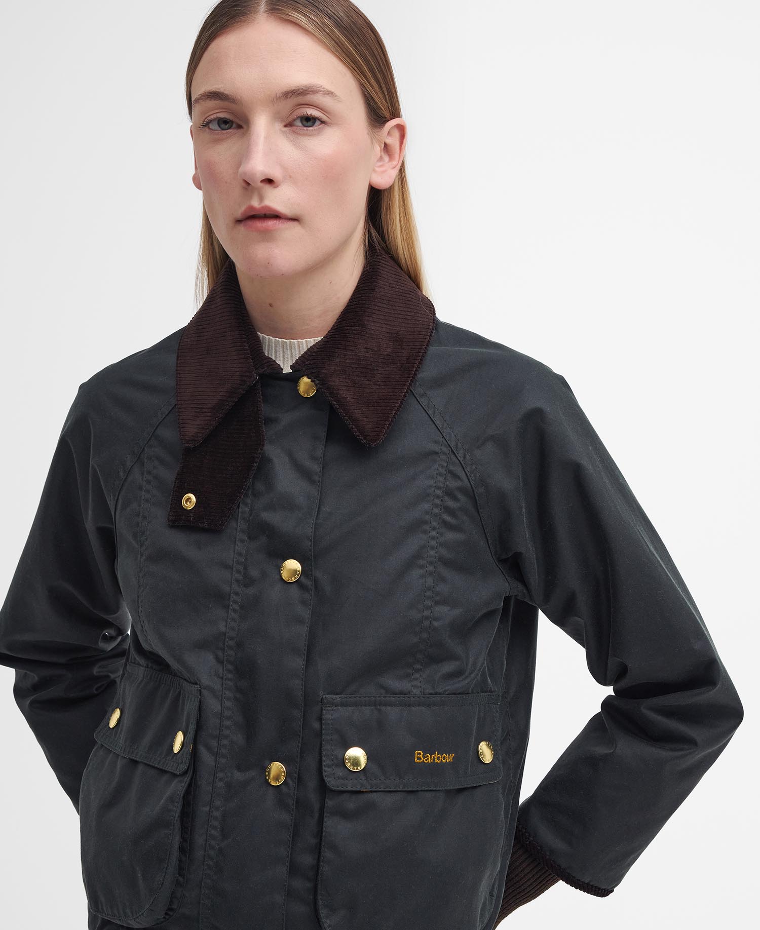 Cropped Beadnell Waxed Jacket image number 3