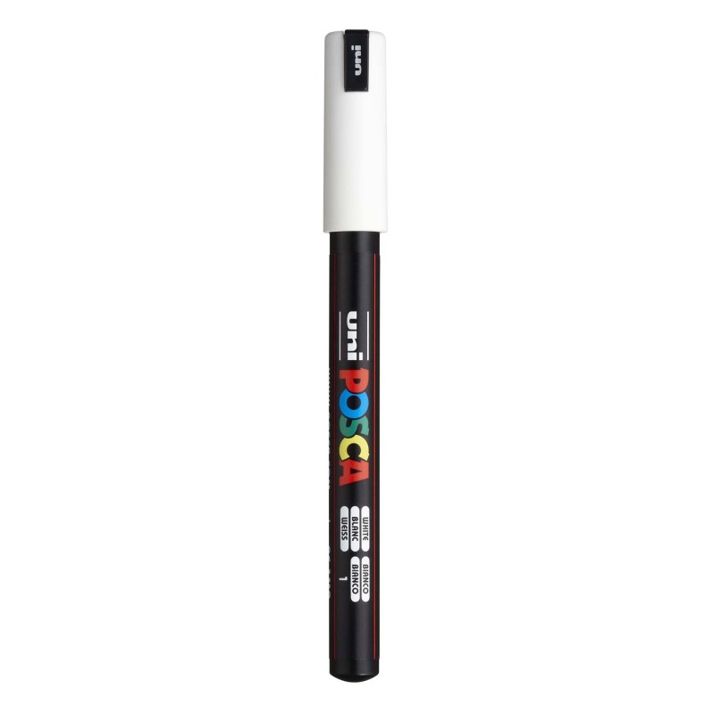 PC-1MR Paint Marker, Extra Fine Pin Tip (0.7 mm), White