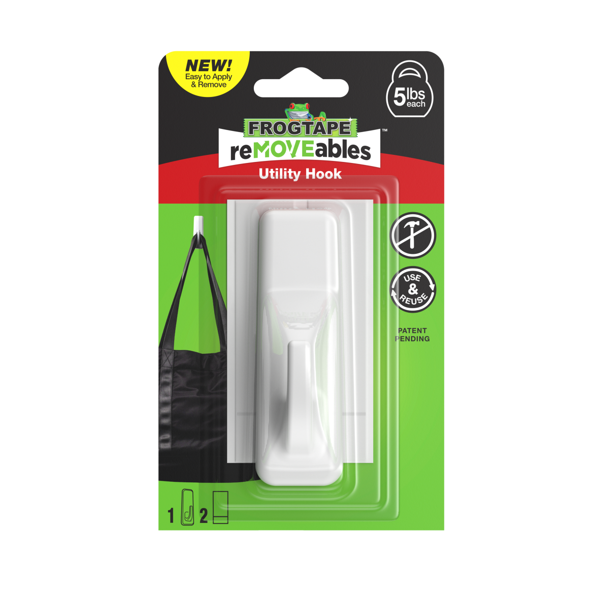 FrogTape reMOVEables™ Large White Utility Hook Primary Product Image