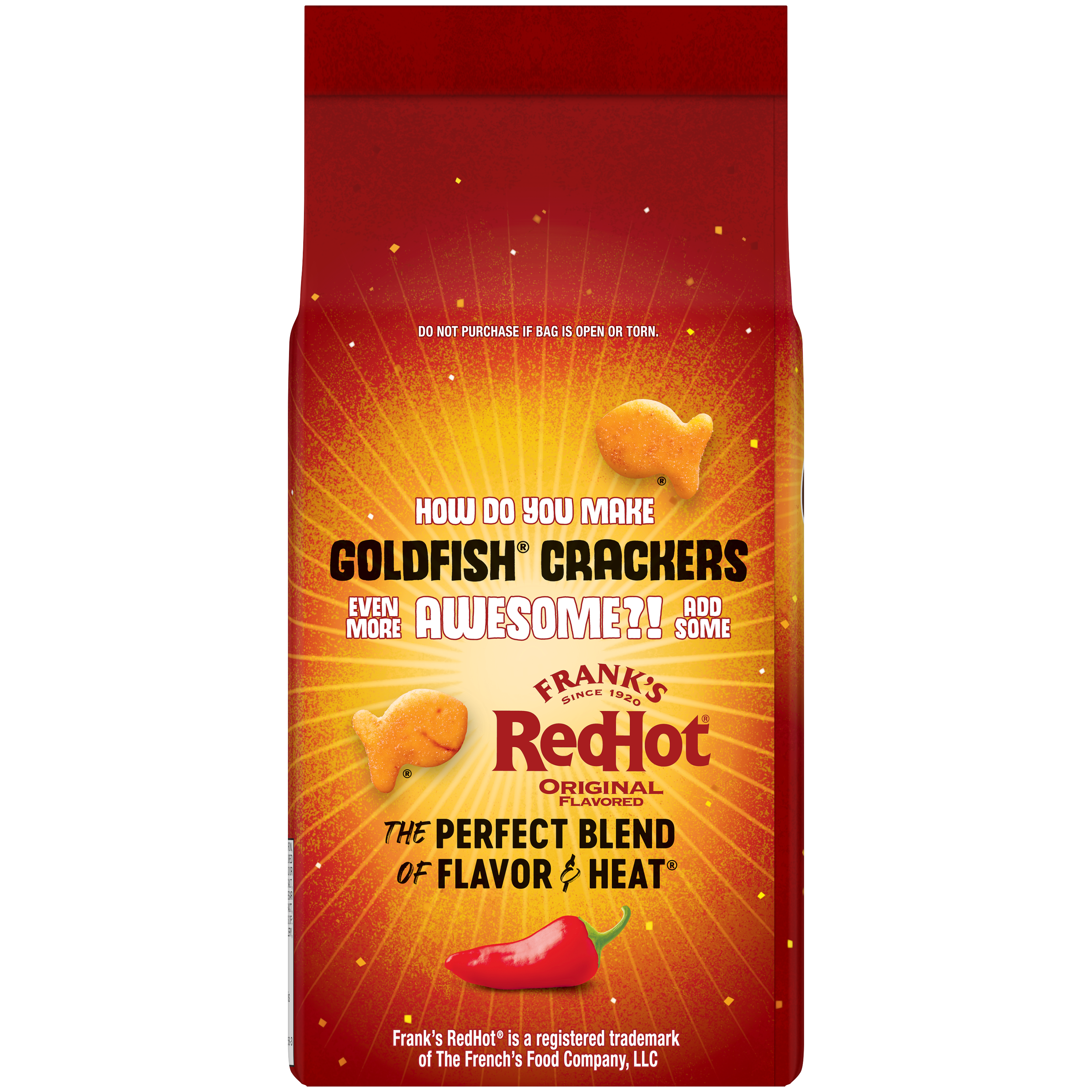 Goldfish® Franks RedHot Bag, 6.6 oz, bag - Back Image