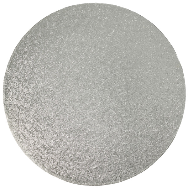 14" Round Silver Foil Cake Board