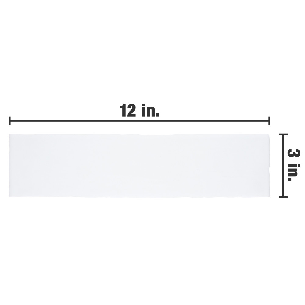 Castillo Matte White 3 in. x 12 in. Ceramic Wall Tile