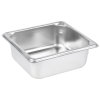 Sixth-size 2 ½-inch-deep Super Pan V® stainless steel steam table pan
