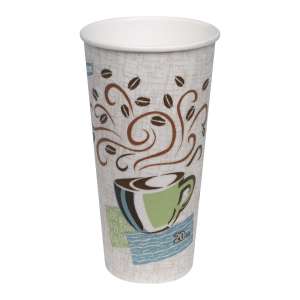 Dixie®, PerfecTouch® Insulated Paper Hot Cups, 20 oz, Multicolor