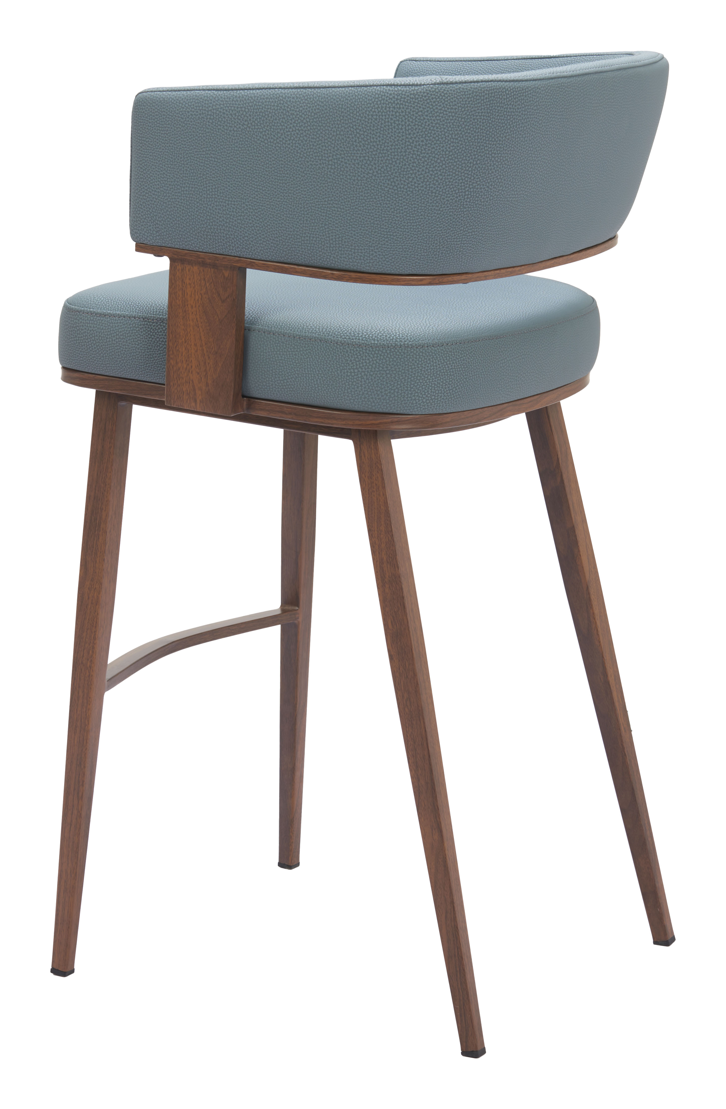 Poise Barstool Azure Gray & Walnut product image