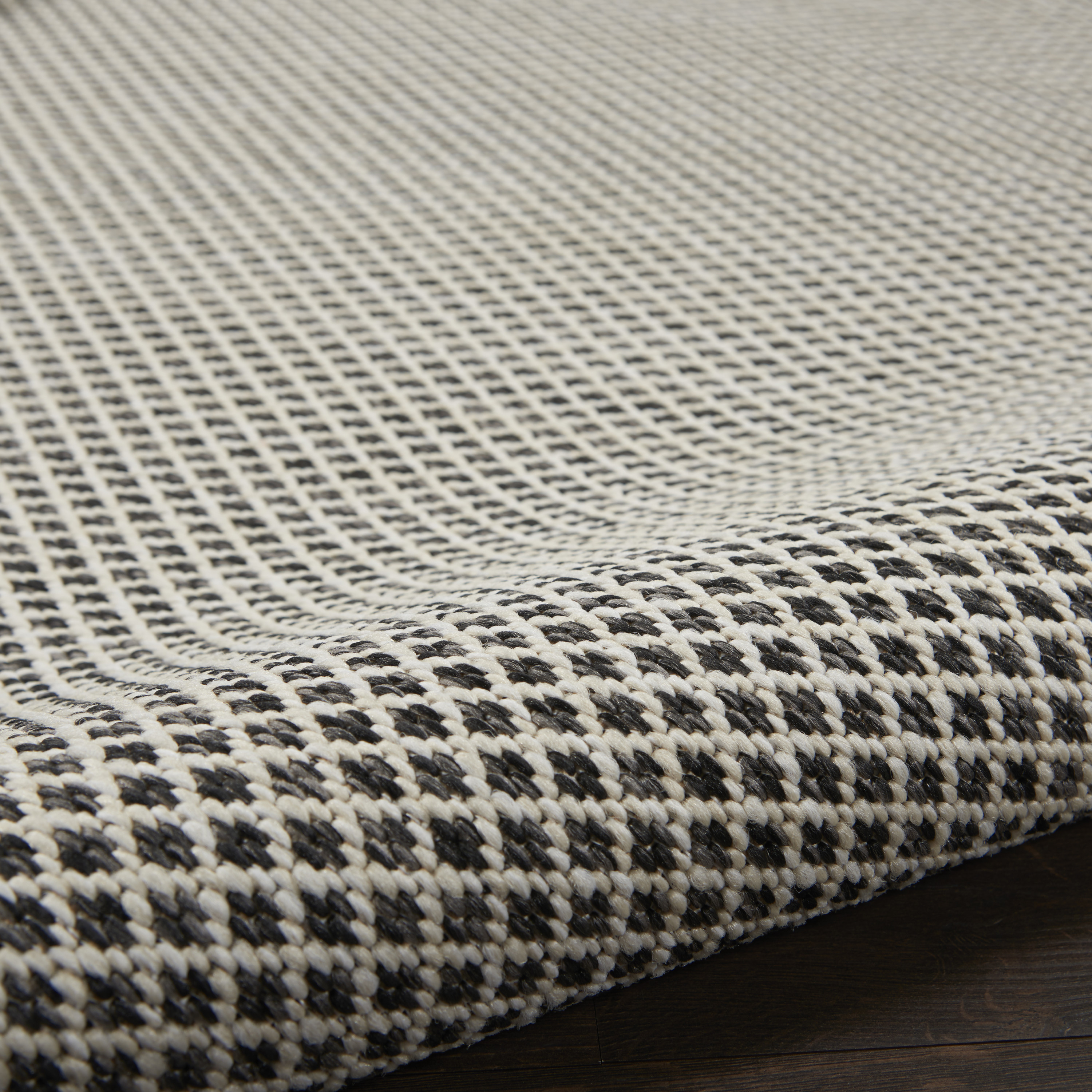 Nourison Courtyard 10' x 14' Ivory Charcoal Modern Rug