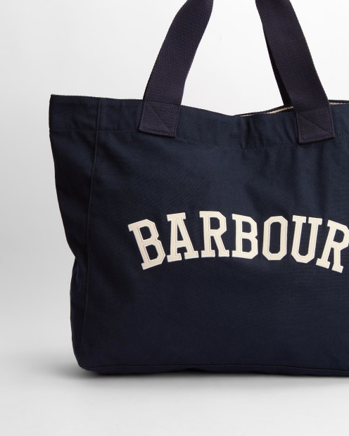 Logo Beach Bag Navy/Stone