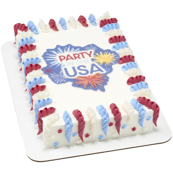 Party in the USA Medallions Made Simply™ SugarStyle® Edible Decorations